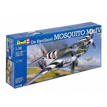 KIT PARA MONTAR REVELL AVIÃO DE HAVILLAND MOSQUITO MK.IV 1/32 82 PEÇAS REV 04758